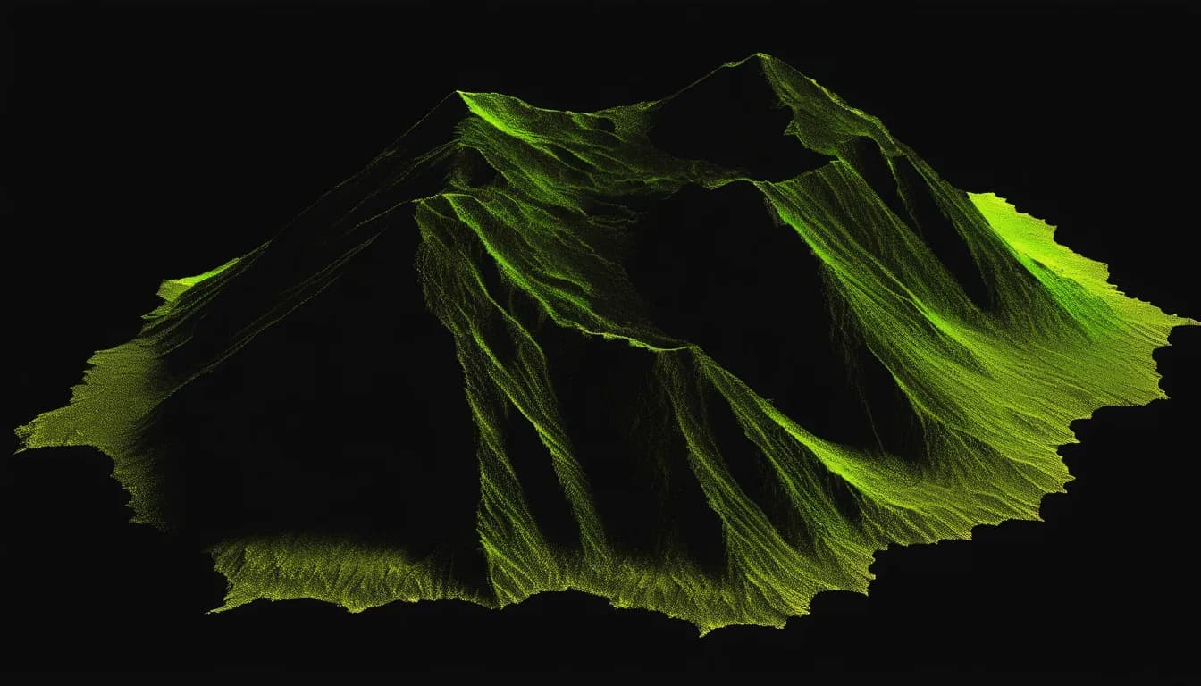 Lidar point cloud terrain